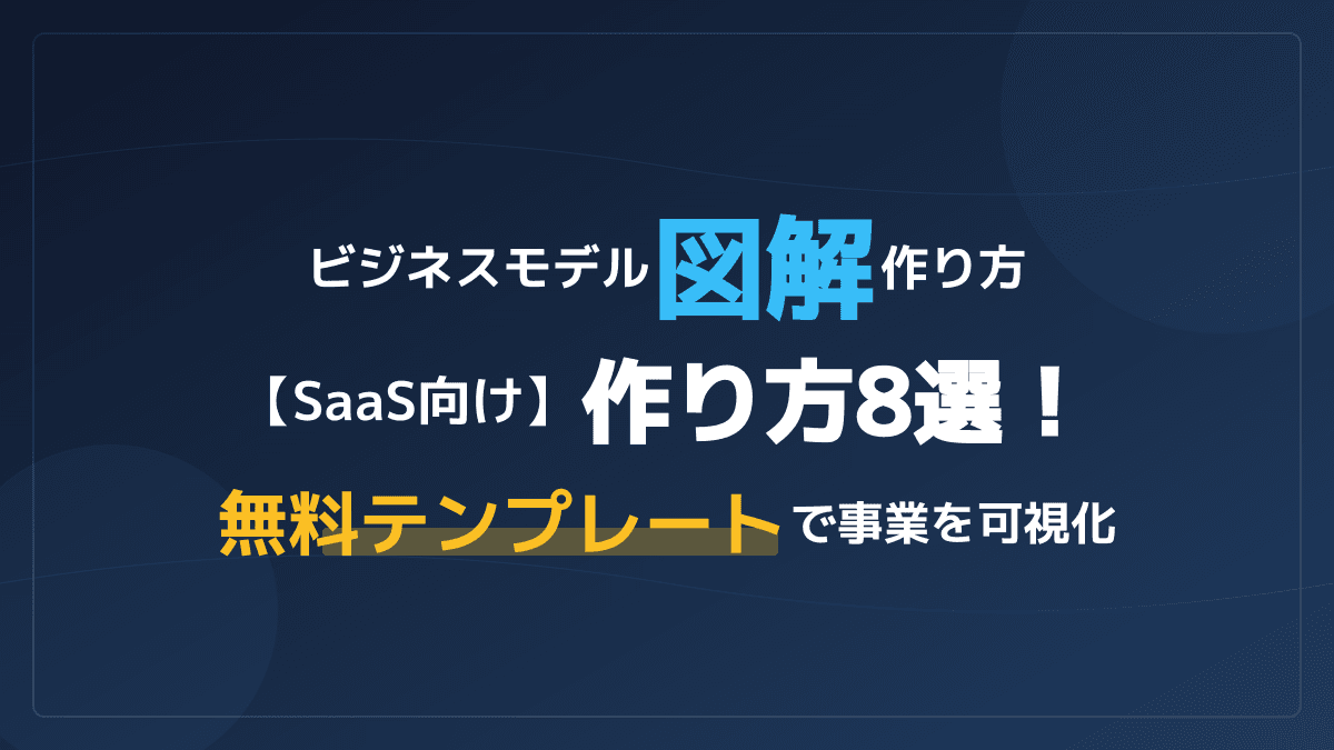 【SaaS向け】ビジネスモデル図解の作り方8ステップ!無料テンプレートで収益構造を可視化