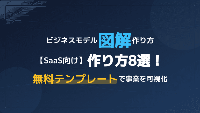 【SaaS向け】ビジネスモデル図解の作り方8ステップ!無料テンプレートで収益構造を可視化